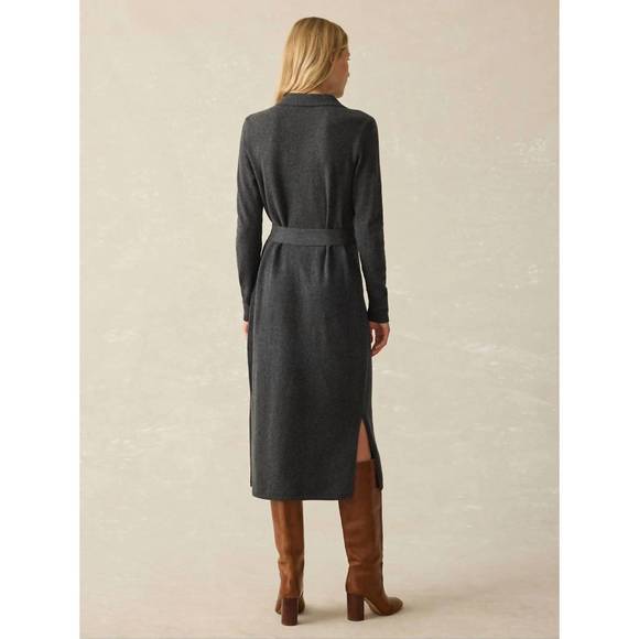 NEW FAHERTY jackson sweater dress in medium grey heather - Picture 3 of 3